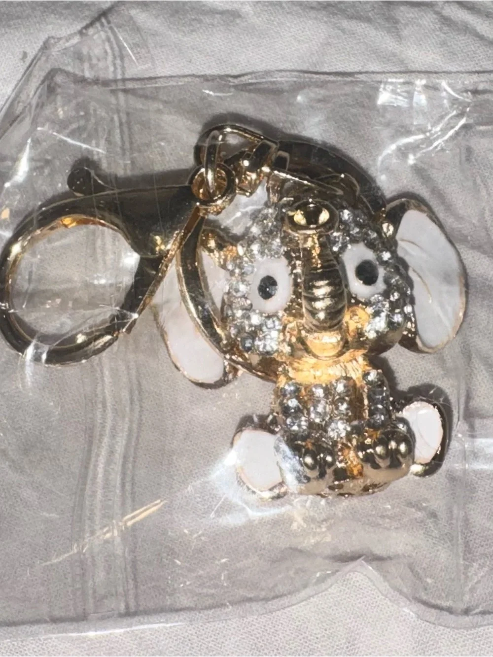Unbranded Gold Elephant Crystal Keychain bag charm Accessory NEW